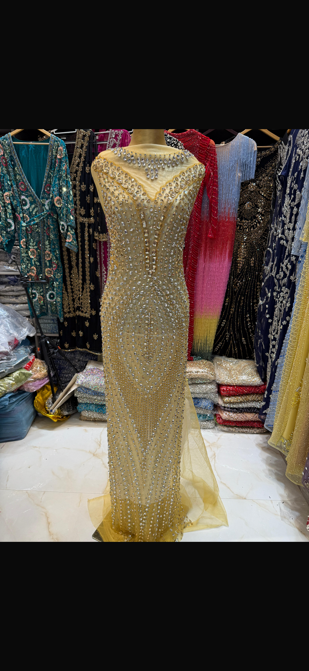 Royal Champagne Couture Dress